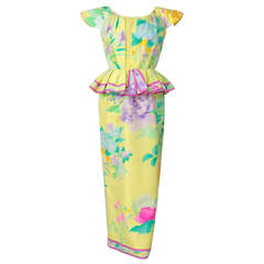 Leonard Printed Organza Gown Leonard Printed Organza Gown