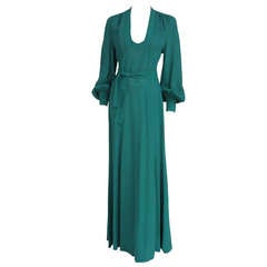 Ossie Clark Moss Crepe Gown 5