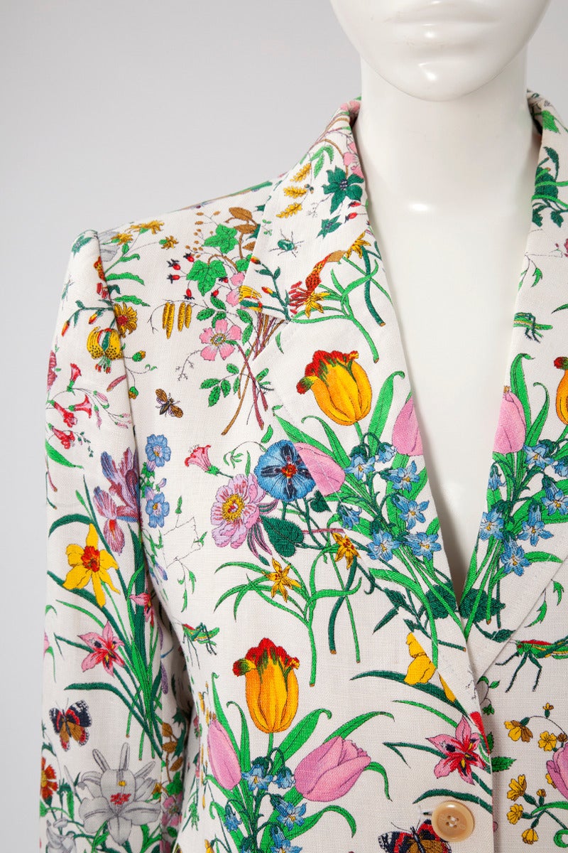 gucci floral suit