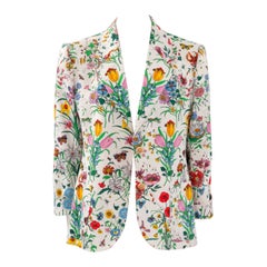 Gucci Flora Print Linen Blazer
