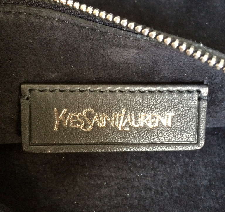 Yves Saint Laurent Leather & Shagreen Roady Tote Bag 1