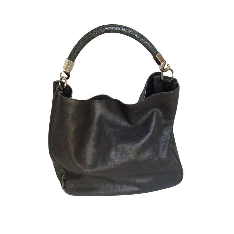 Yves Saint Laurent Leather and Shagreen Roady Tote Bag at 1stdibs  