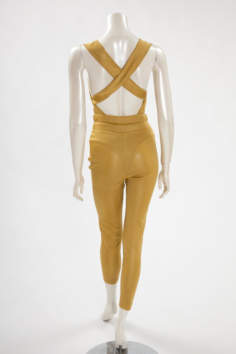 Alaia Knit Bodysuit & Leggings Set, Spring-Summer 1986 In Excellent Condition In Geneva, CH