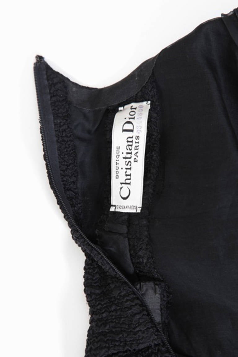 60's Christian Dior Blistered Silk Dress 2