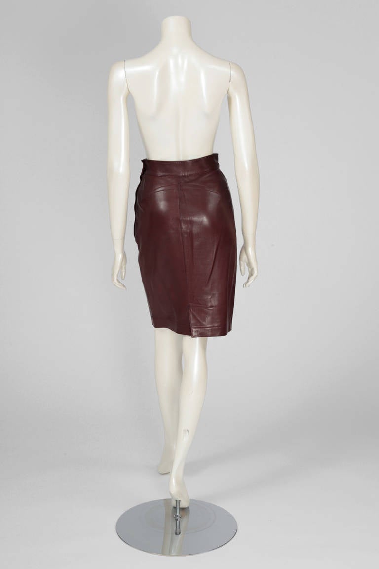 Alaia Leather Skirt Suit 1