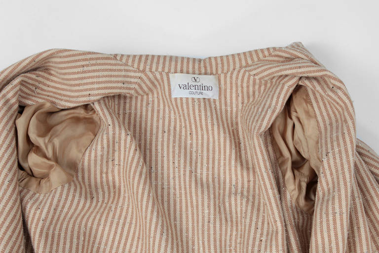 Valentino Haute Couture Pin-Striped Open Coat For Sale 2