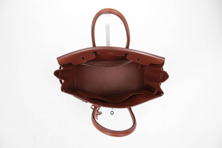 Women's Hermes Noisette Togo Leather 35 cm Birkin Handbag