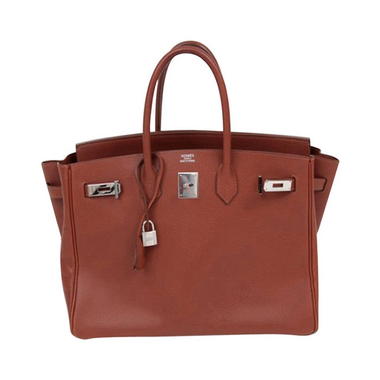 Hermes Noisette Togo Leather 35 cm Birkin Handbag