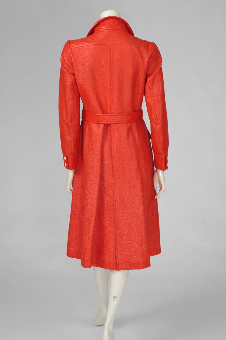 Courreges Vinyl Trench Coat at 1stDibs