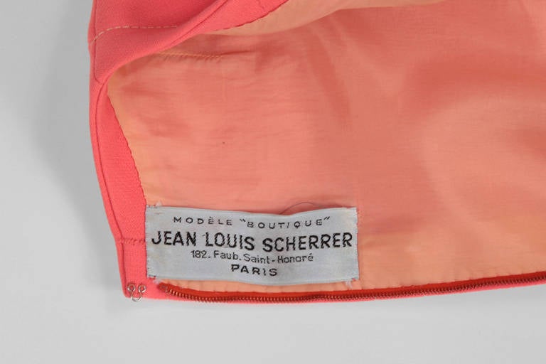 Jean-Louis Scherrer Wool Day Dress For Sale 4