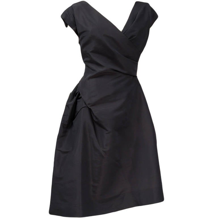 50
s Christian Dior Boutique Taffeta Dress 03510