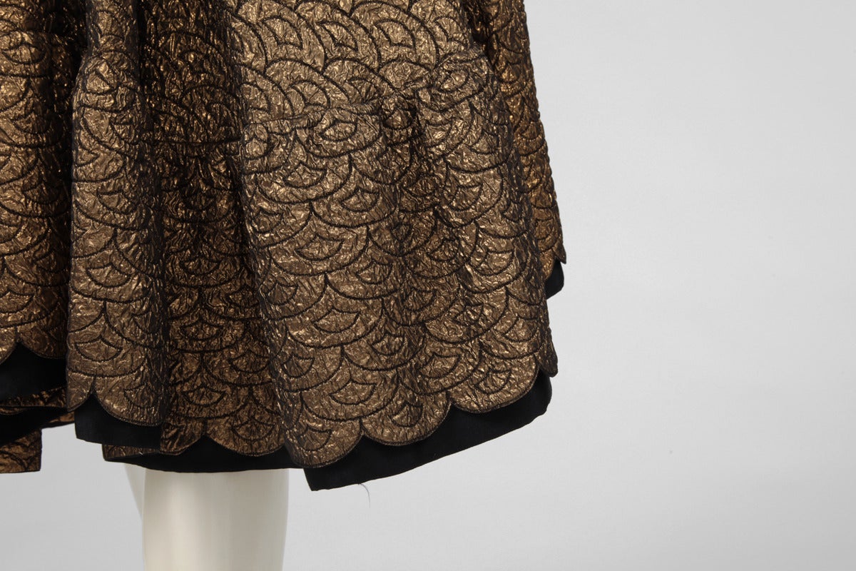 Lanvin Haute Couture Blistered Evening Dress, Circa 1970 1