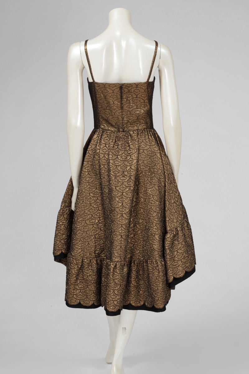 Lanvin Haute Couture Blistered Evening Dress, Circa 1970 In Excellent Condition In Geneva, CH