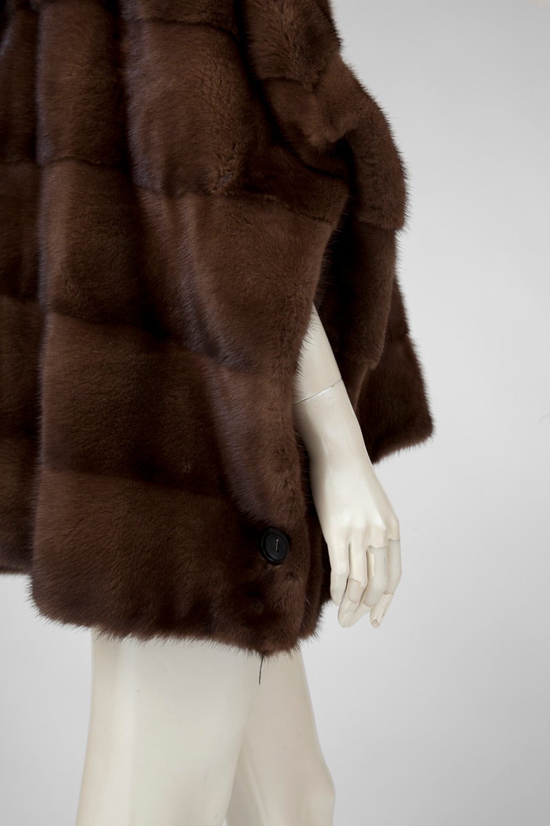 Yves Salomon Female Mink Coat and Hood at 1stDibs