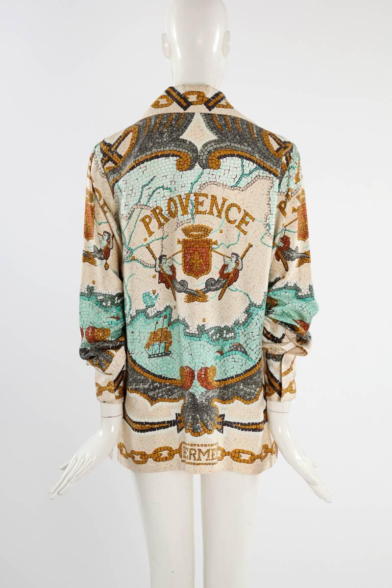 Hermes Provence Silk Twill Shirt 1