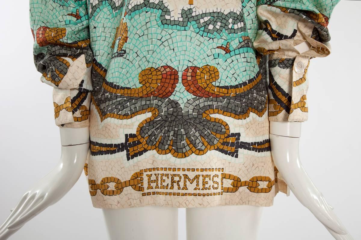 Hermes Provence Silk Twill Shirt 3