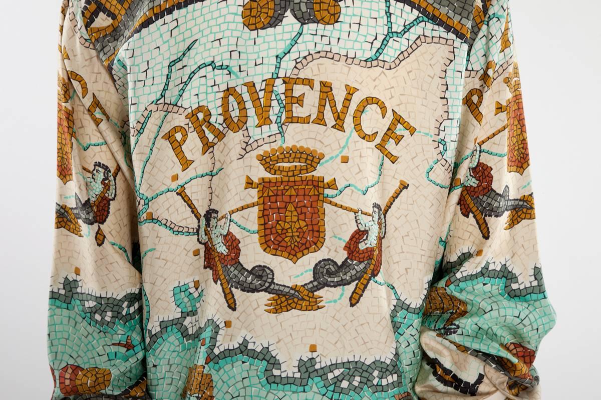 Hermes Provence Silk Twill Shirt 2