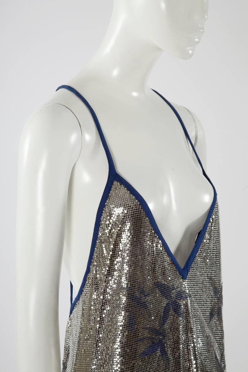 Robe de défilé en maille métallique Oroton de Gianni Versace, printemps-été 1983 Bon état à Geneva, CH