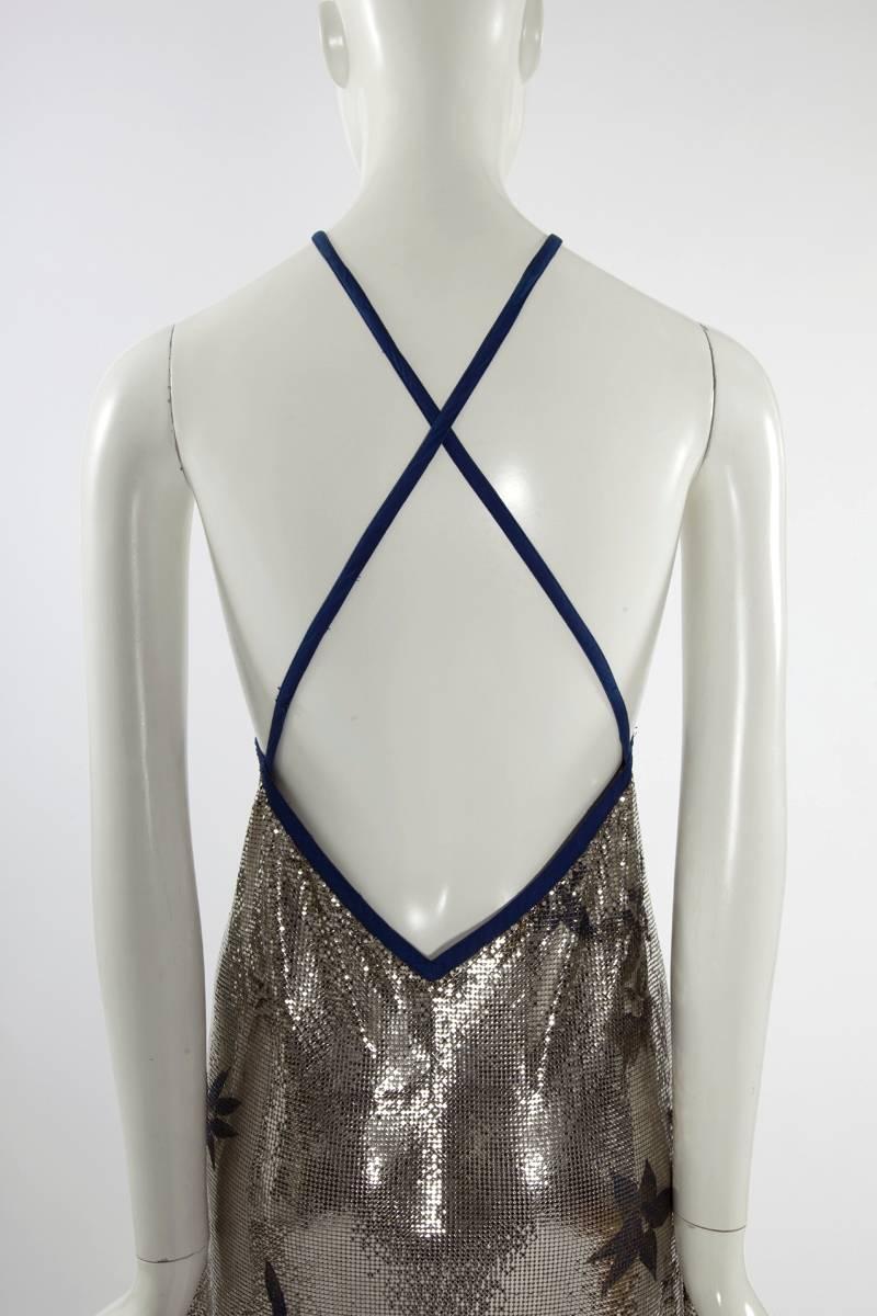 Women's Gianni Versace Oroton Metal Mesh Runway Gown, Spring-Summer 1983 For Sale