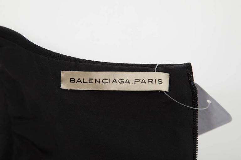 balenciaga black dress label Balenciaga Black Silk Dress sz 4 main image 1
