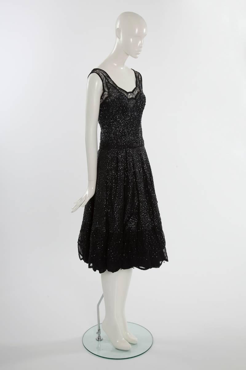 Pirovano Sequin-Embellished Tulle Cocktail Dress In Excellent Condition In Geneva, CH