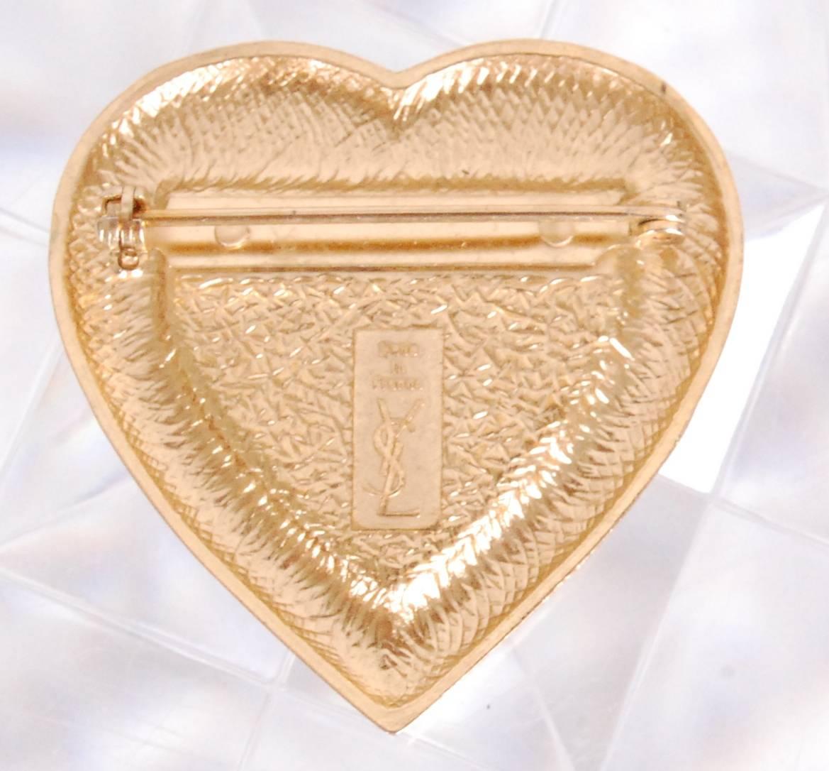 broche coeur yves saint laurent