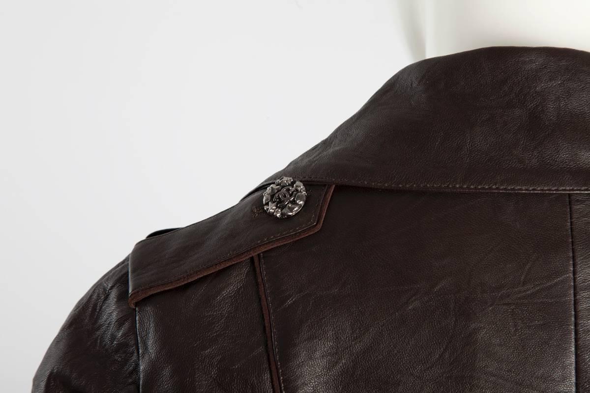 Women's Chanel Runway Leather & Faux Fur Biker Coat, Fall-Winter 2010-2011