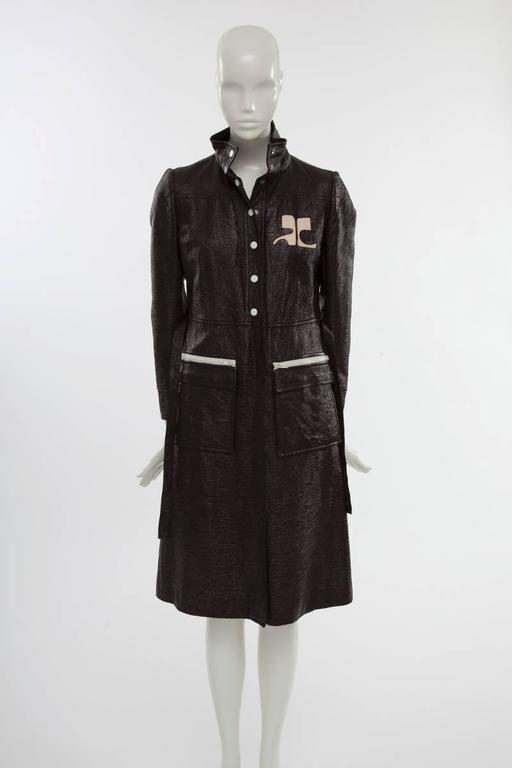 Courreges Vinyl Trench Coat at 1stdibs