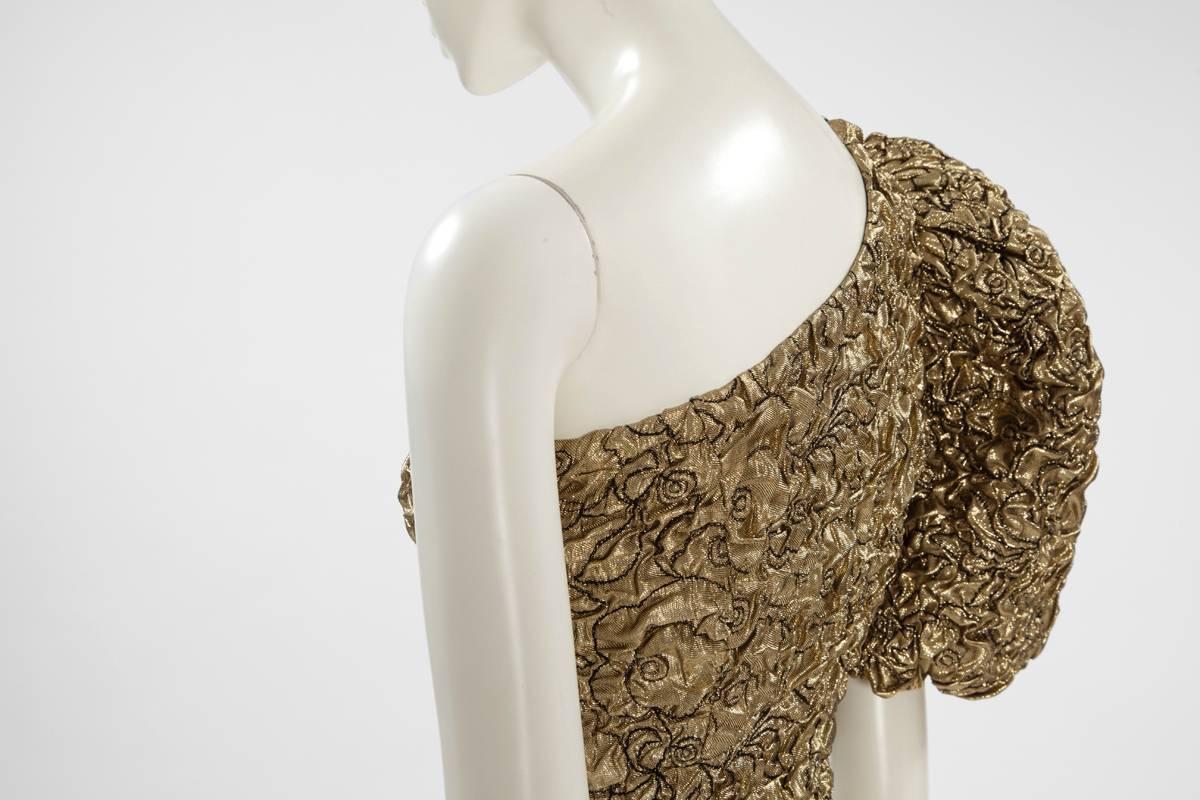 Yves Saint Laurent Blistered Silk Cocktail Dress 2