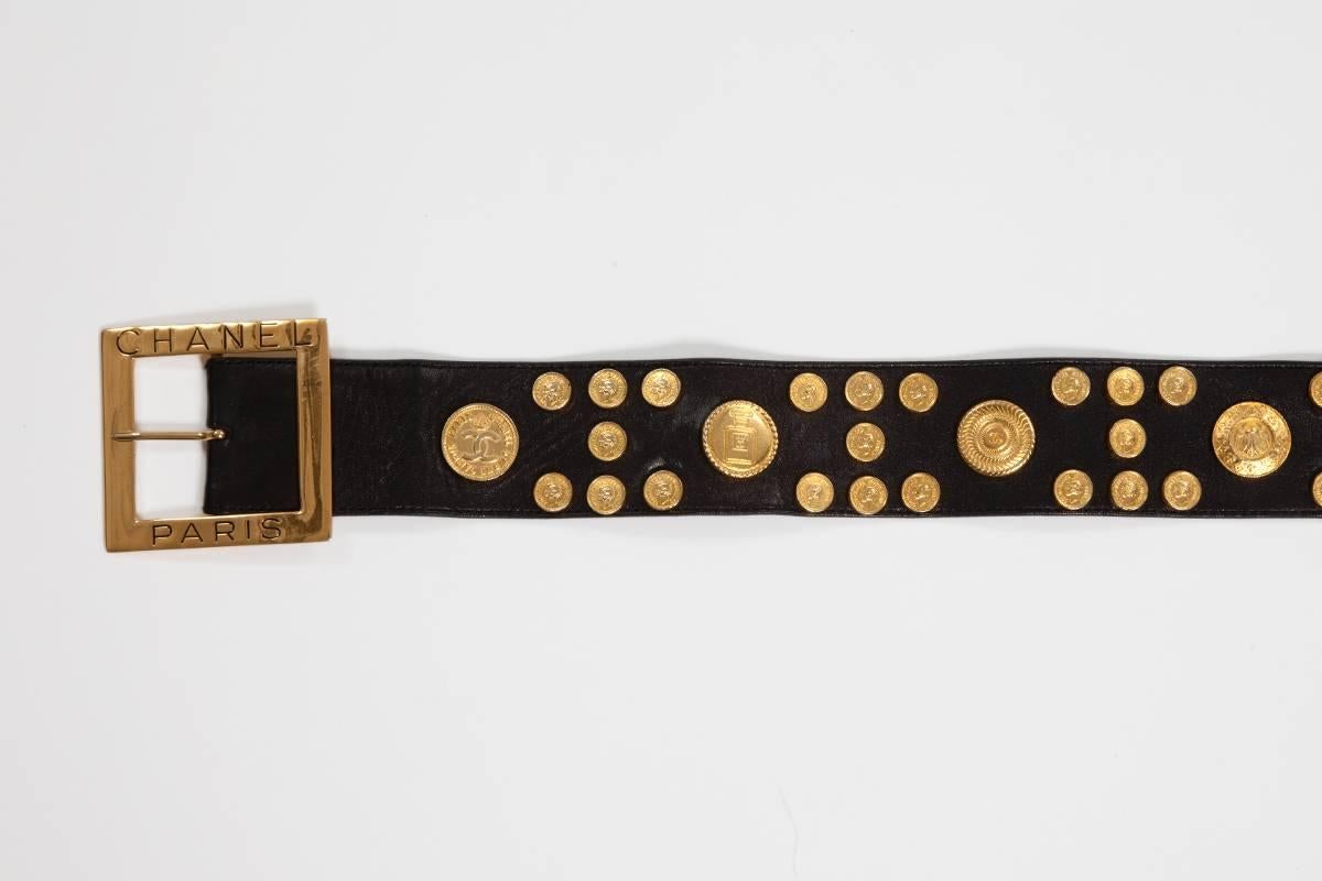 Women's Chanel Leather Coins Belt