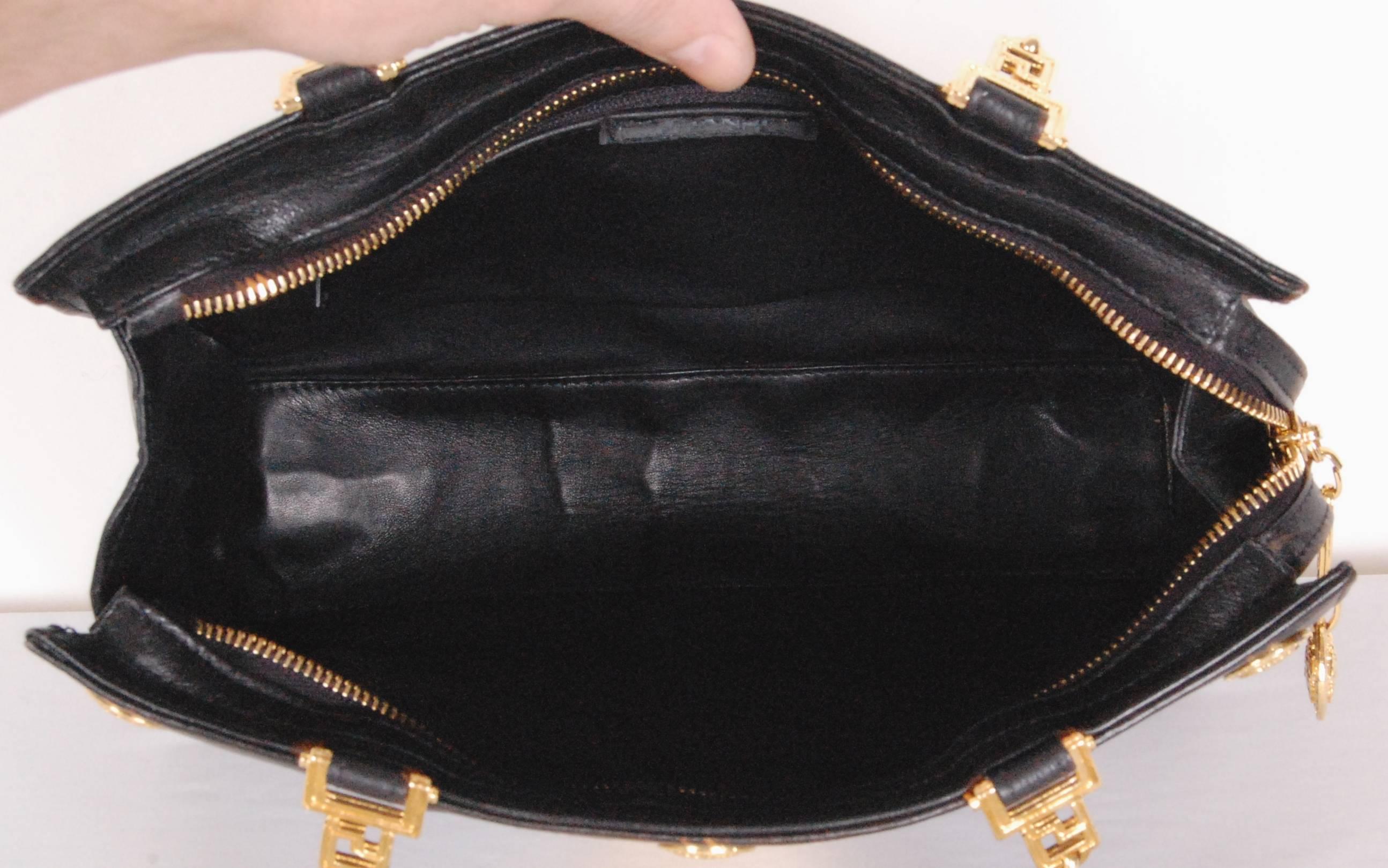 Gianni Versace Couture Medusa Leather Shoulder Bag 3