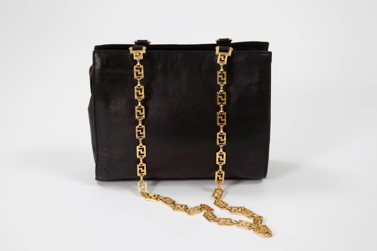 Women's Gianni Versace Couture Medusa Leather Shoulder Bag