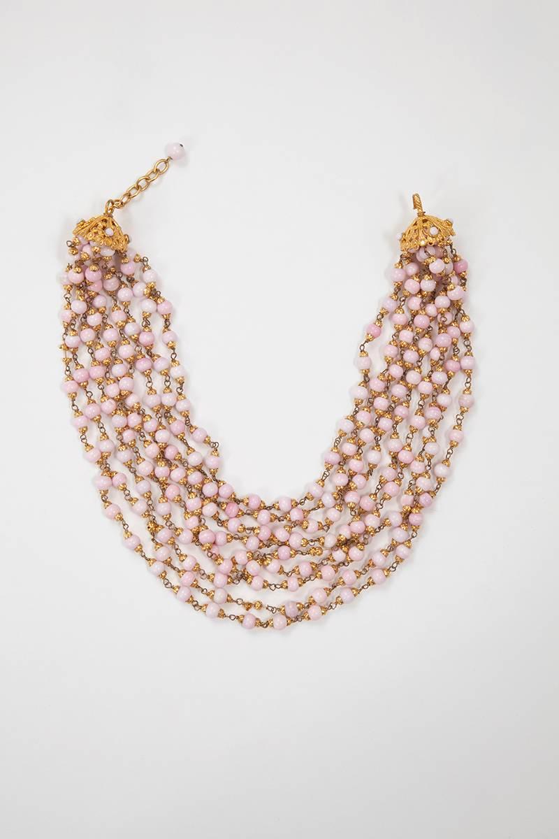 Women's 1993 Chanel Angel's Skin Coral Multi-Strand Necklace