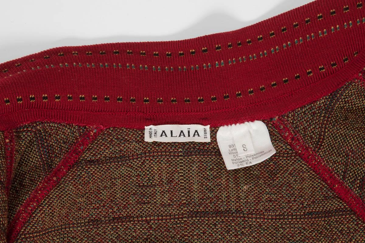 Alaia Wool Knit Zipped Bomber Jacket, Fall-Winter 1990-1991 4