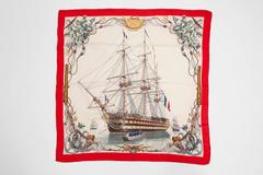 1959 Hermes L'Ocean Silk Twill Carré Scarf