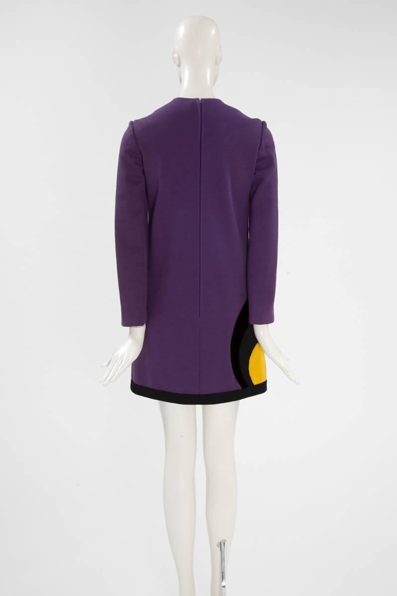 Women's Bob Bugnand Wool & Velvet Dress For Sale