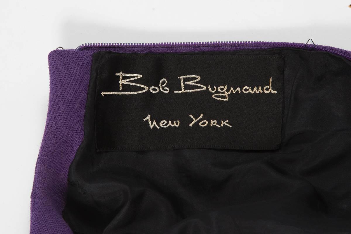 Bob Bugnand Wool & Velvet Dress For Sale 1