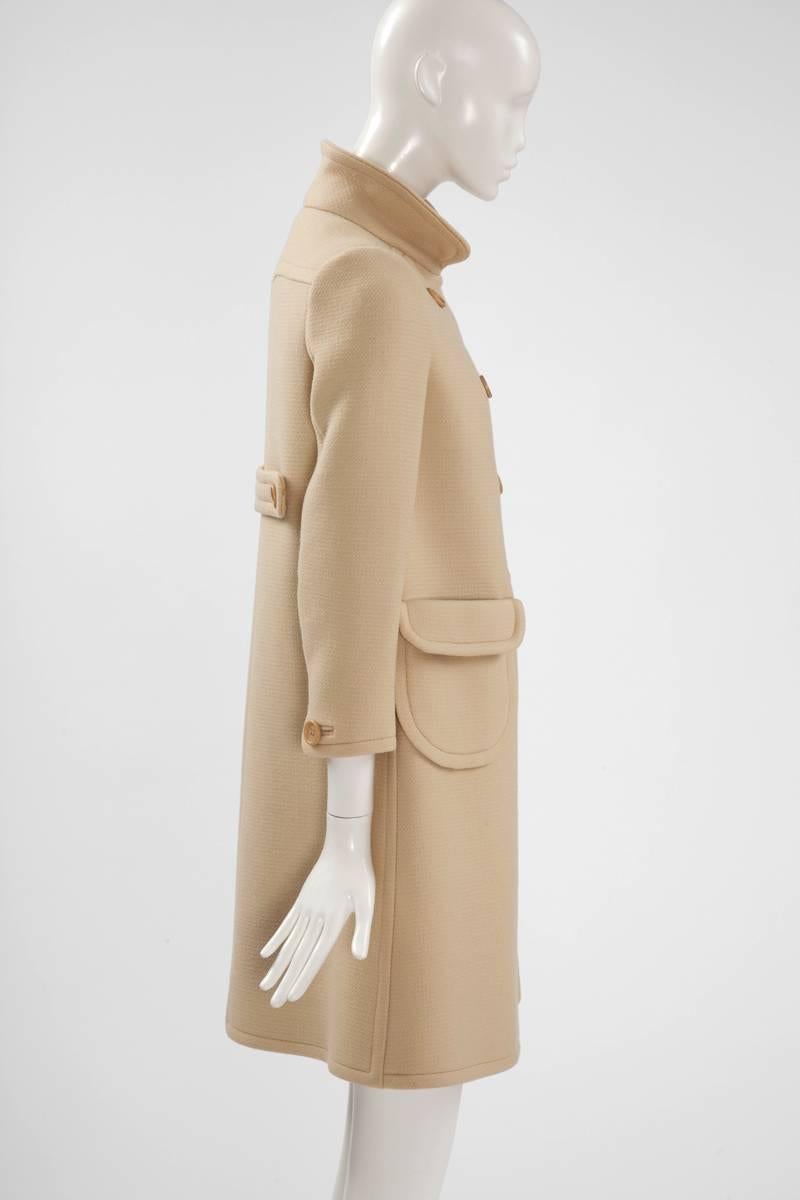 Women's Courreges Haute Couture Wool Coat, Circa 1965 