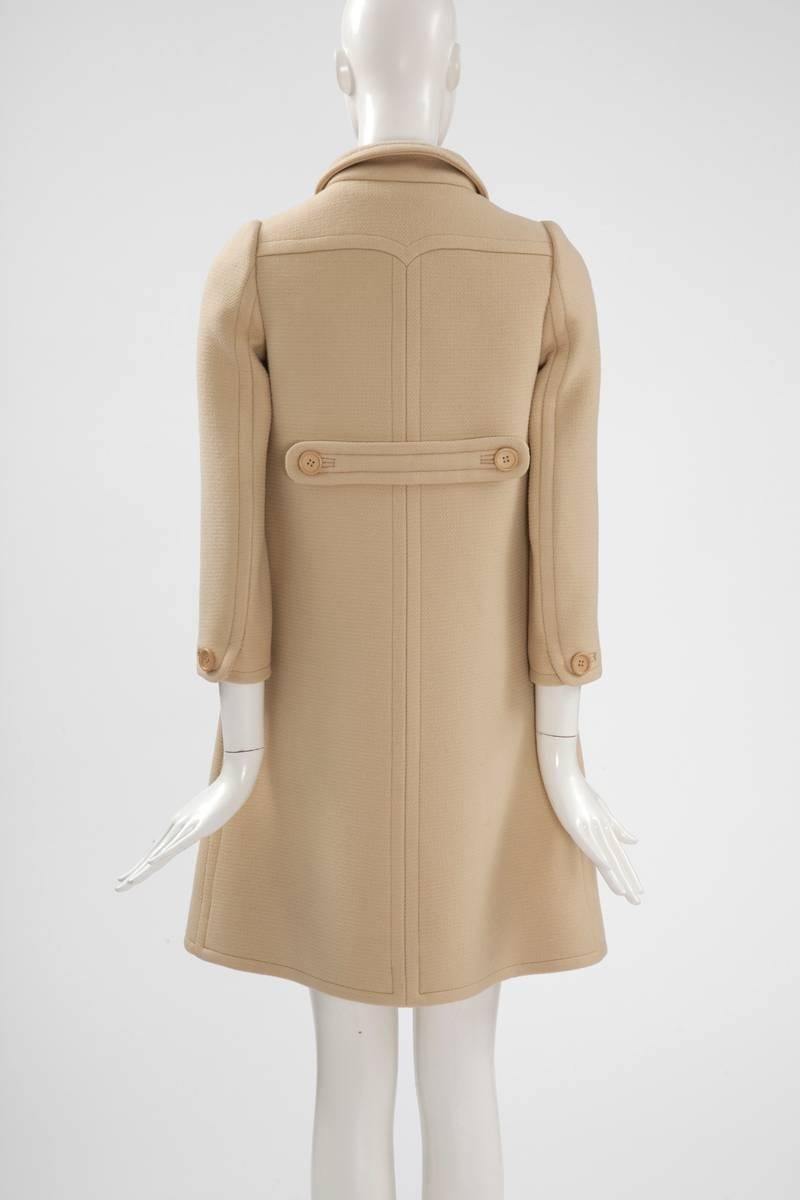 Courreges Haute Couture Wool Coat, Circa 1965  1