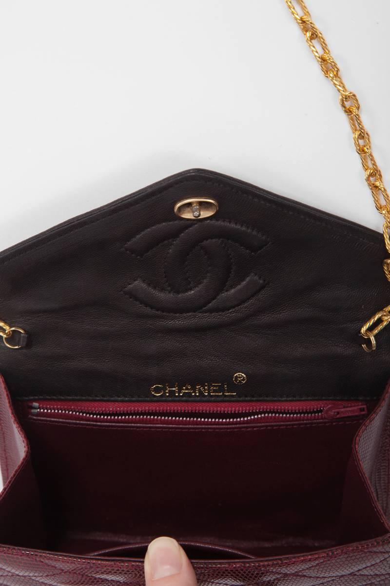 Black Chanel Embellished Lizard Bag 