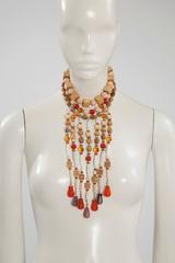 Yves Saint Laurent African Inspired Multi-Strand Necklace