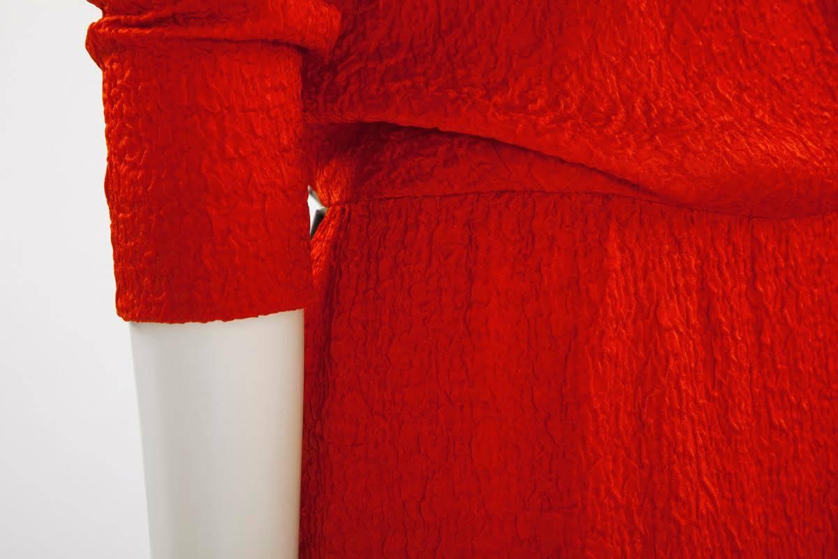 Yves Saint Laurent Blistered Silk Dress 1