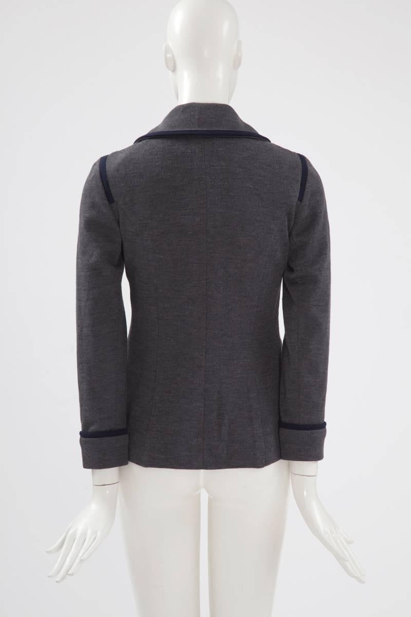 Women's Chanel Sweatshirt Wool Blazer Jacket