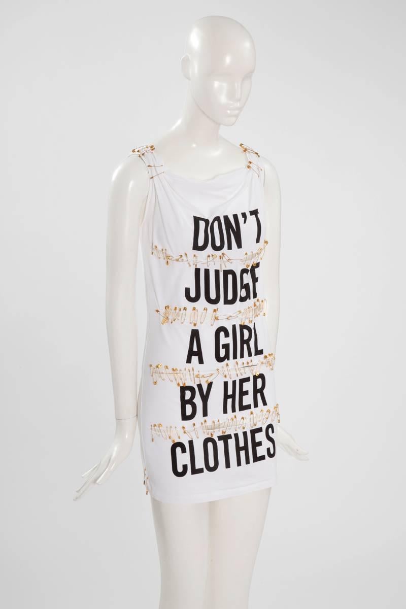 Moschino Cheap & Chic Safety Pin Mini Dress   In Excellent Condition In Geneva, CH
