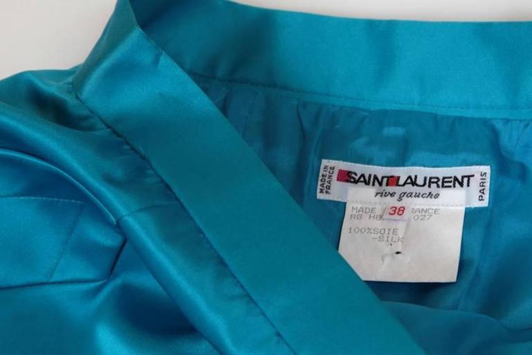 Women's Yves Saint Laurent Neon Blue Skirt For Sale