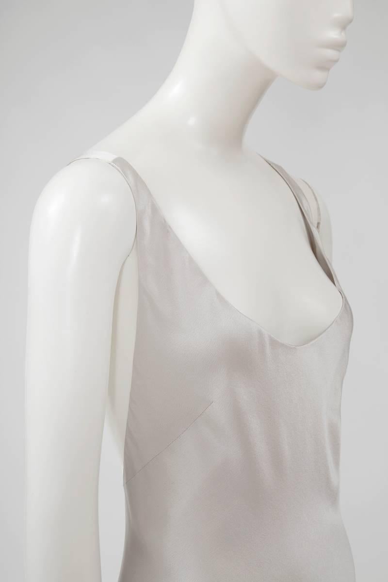 Gray Alexander McQueen Silk Charmeuse Gown, Circa 2005 