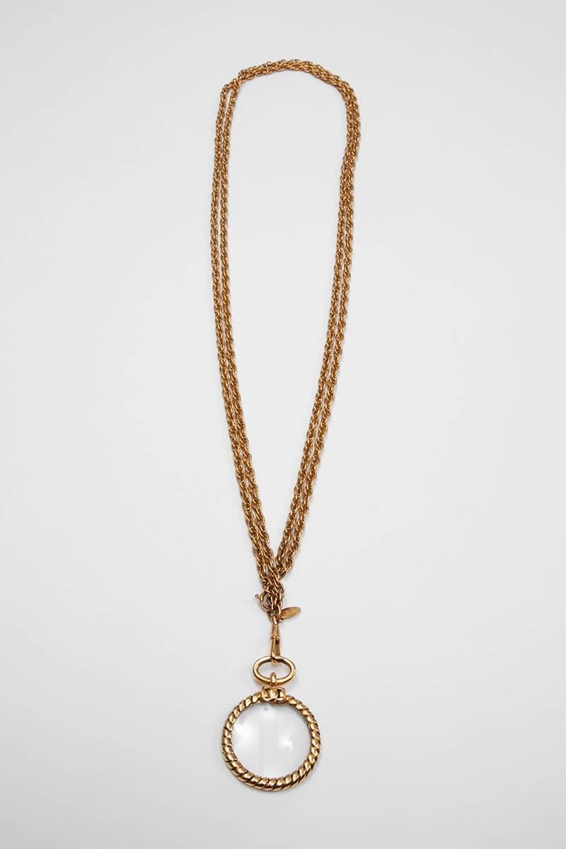 chanel magnifying glass necklace
