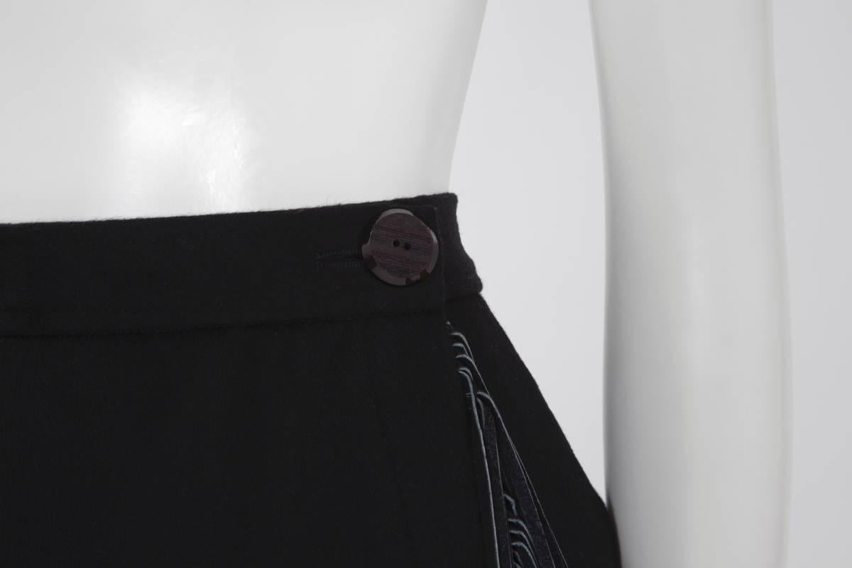Women's Yves Saint Laurent Fringed Wrap Skirt 