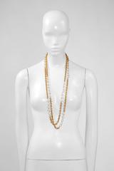 Chanel Chain Link & Pearls Long Necklace