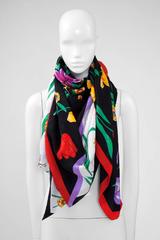 Scialle oversize in seta floreale stampata Laura Biagiotti